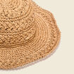 Chapeau tressée sable femme