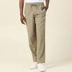 Pantalon chino à coulisse vert kaki homme