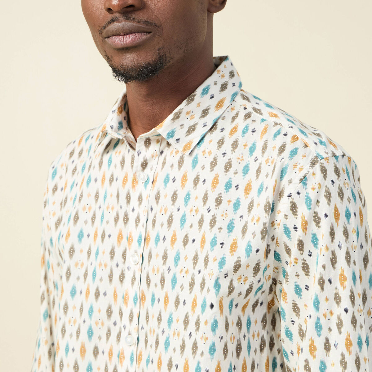 Chemise manches longues blanc homme