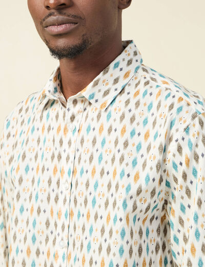 Chemise manches longues blanc homme