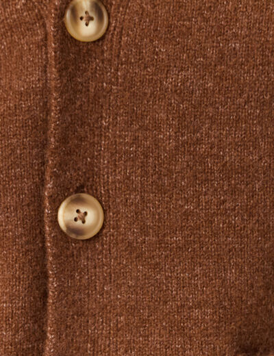 Gilet manches longues marron homme