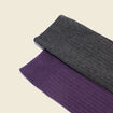 Lot de 2 paires de chaussettes violet fonc&eacute; homme