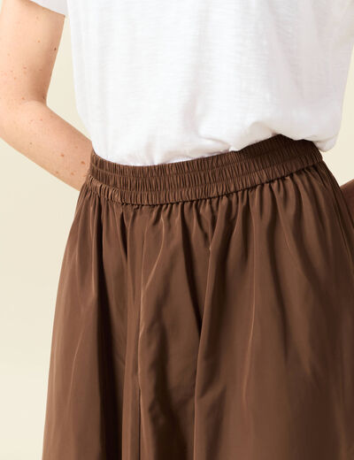 Jupe marron fonc&eacute; femme