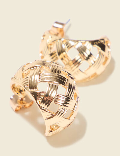 Boucles d'oreilles clous couleur or femme