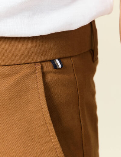 Pantalon slim Instinct chino marron homme