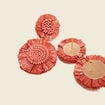 Boucles d'oreilles pendantes orange femme