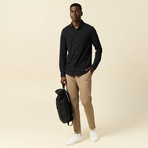 Chemise manches longues noir homme