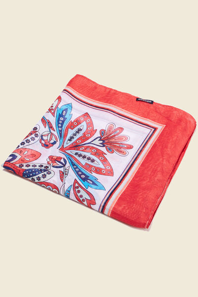 Foulard rose fushia femme