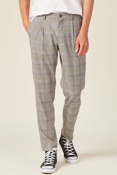 Pantalon chino 7/8ème ecru homme