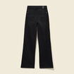 Jeans large taille haute denim noir femme