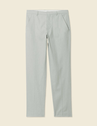 Pantalon chino straight bleu gris homme