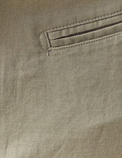 Pantalon chino vert kaki homme