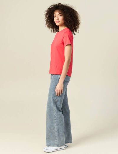 T-shirt éco-responsable rouge femme