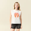 T-shirt sans manches ivoire femme