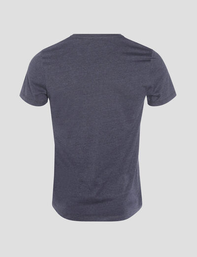 T-shirt manches courtes homme bleu fonc&eacute; homme