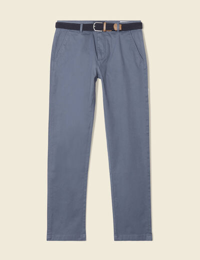 Pantalon chino straight bleu gris homme