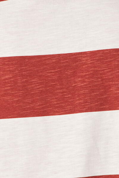 T-shirt manches courtes marron cognac homme