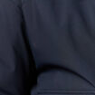 Veste droite courte col classique bleu fonc&eacute; femme