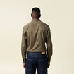 Chemise manches longues vert kaki homme