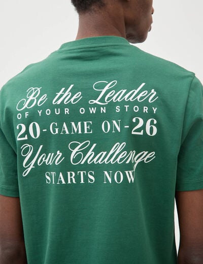 T-shirt en coton vert homme