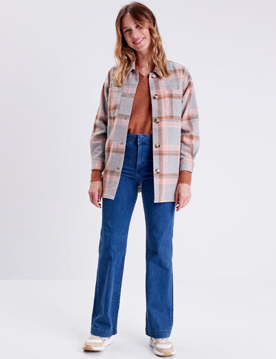 Pull manches longues marron clair femme