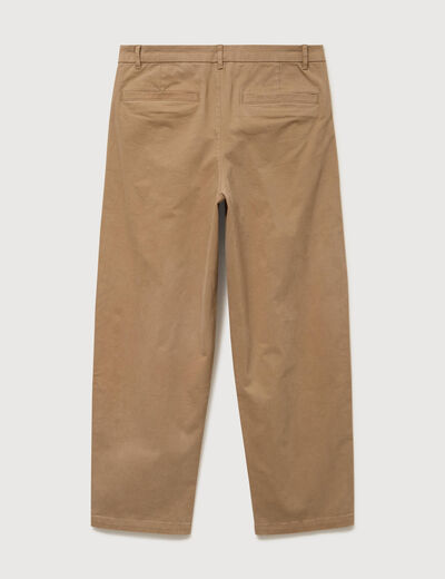 Pantalon coupe large vert kaki homme