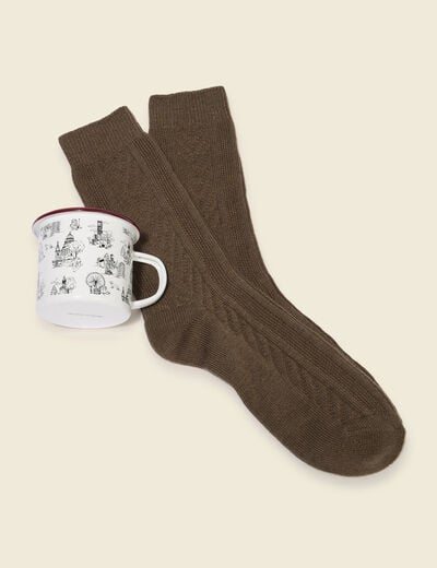 Coffret tasse X paire de chaussettes blanc homme