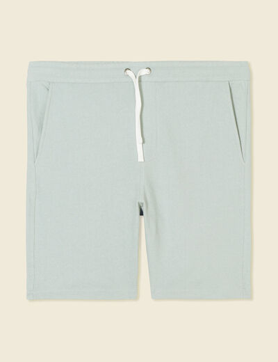 Short droit taille à coulisse bleu gris homme