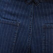 Jeans large cropped taille haute ray&eacute; denim brut femme