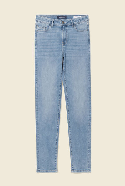Jeans slim taille haute denim used femme