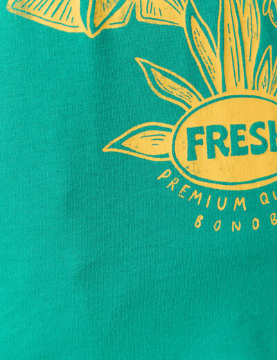 T-shirt éco-responsable vert turquoise femme