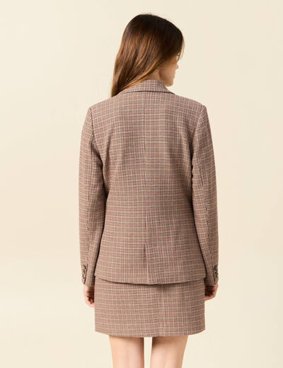 Veste blazer double boutonnage beige femme