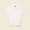 Polo cintré col cubain manches courtes blanc homme