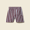 Maillot de bain ray&eacute; doubl&eacute; prune homme