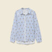 Chemise manches longues bleu ciel femme