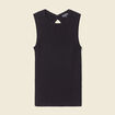 Pull débardeur éco-responsable noir femme