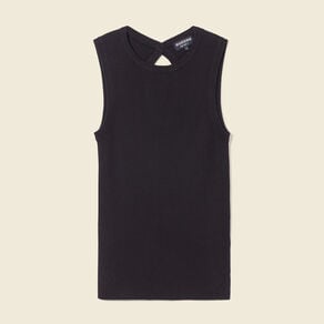 pull debardeur eco responsable noir femme Pull débardeur éco-responsable noir femme