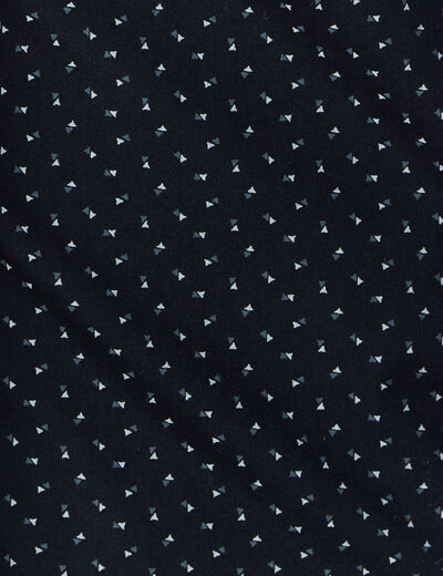 Chemise en coton manches longues bleu marine homme