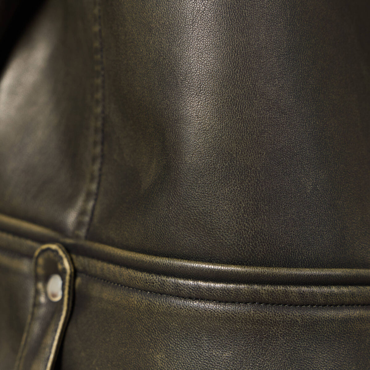 Blouson simili cuir marron femme