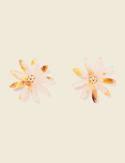 Boucles d'oreilles clous jaune femme