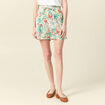 Short droite taille haute blanc femme