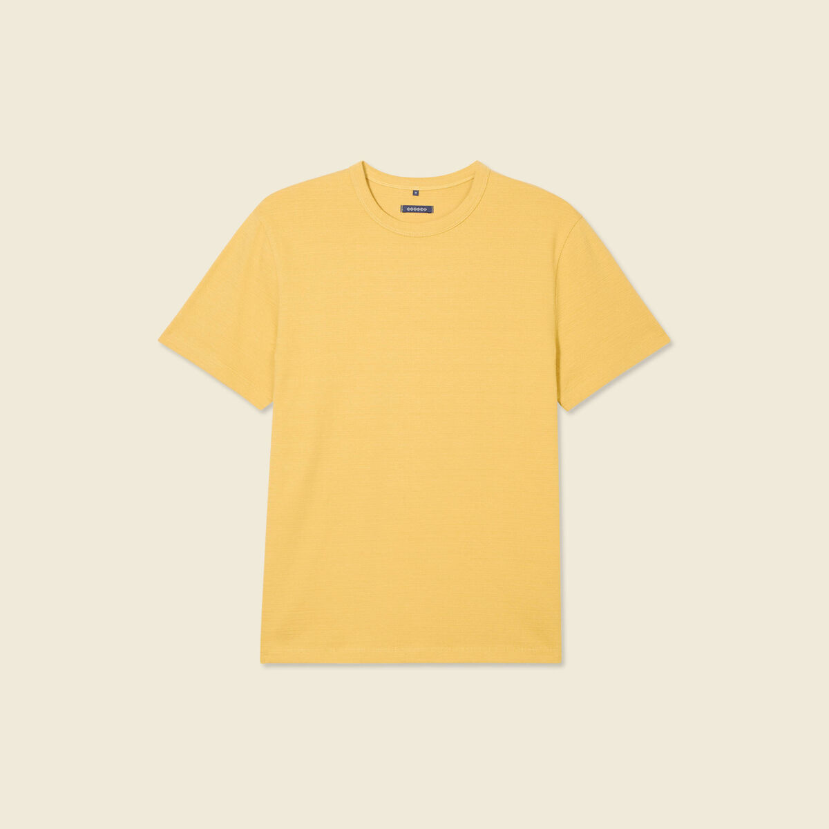 T-shirt manches courtes jaune moutarde homme