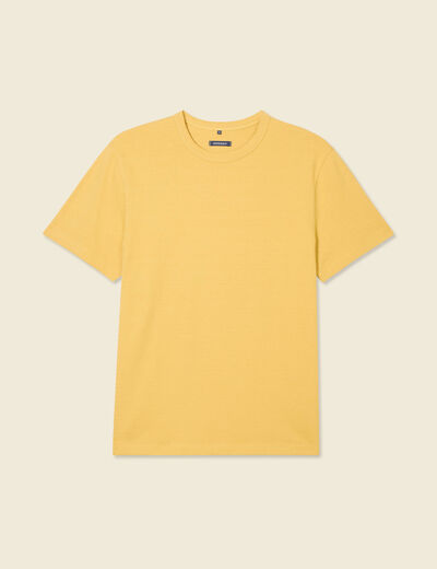 T-shirt manches courtes jaune moutarde homme