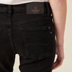 Jeans girlfriend taille haute denim noir femme