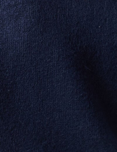 Pull col rond manches longues bleu marine femme