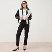 Pantalon paperbag noir femme