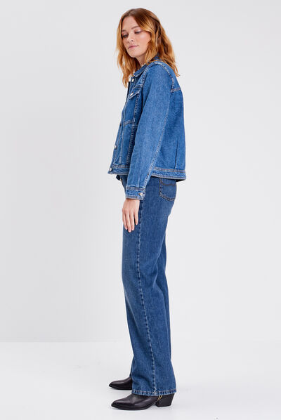 Veste en jean éco-responsable denim stone femme