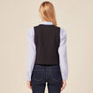 Veston boutonné noir femme