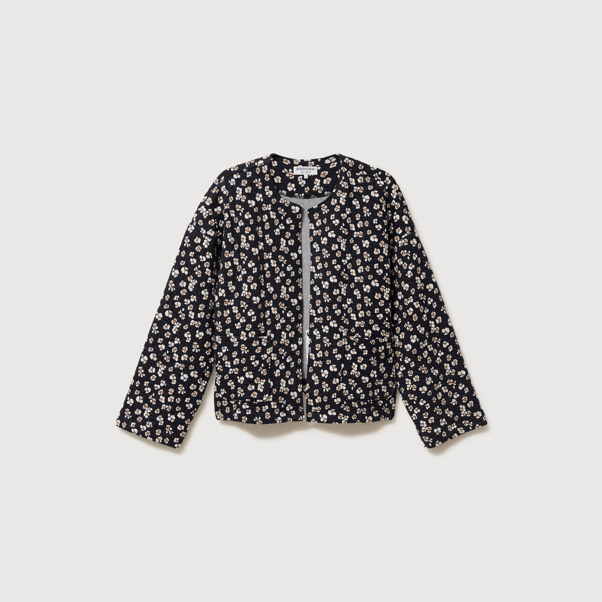 Gilet matelass&eacute; col rond noir femme