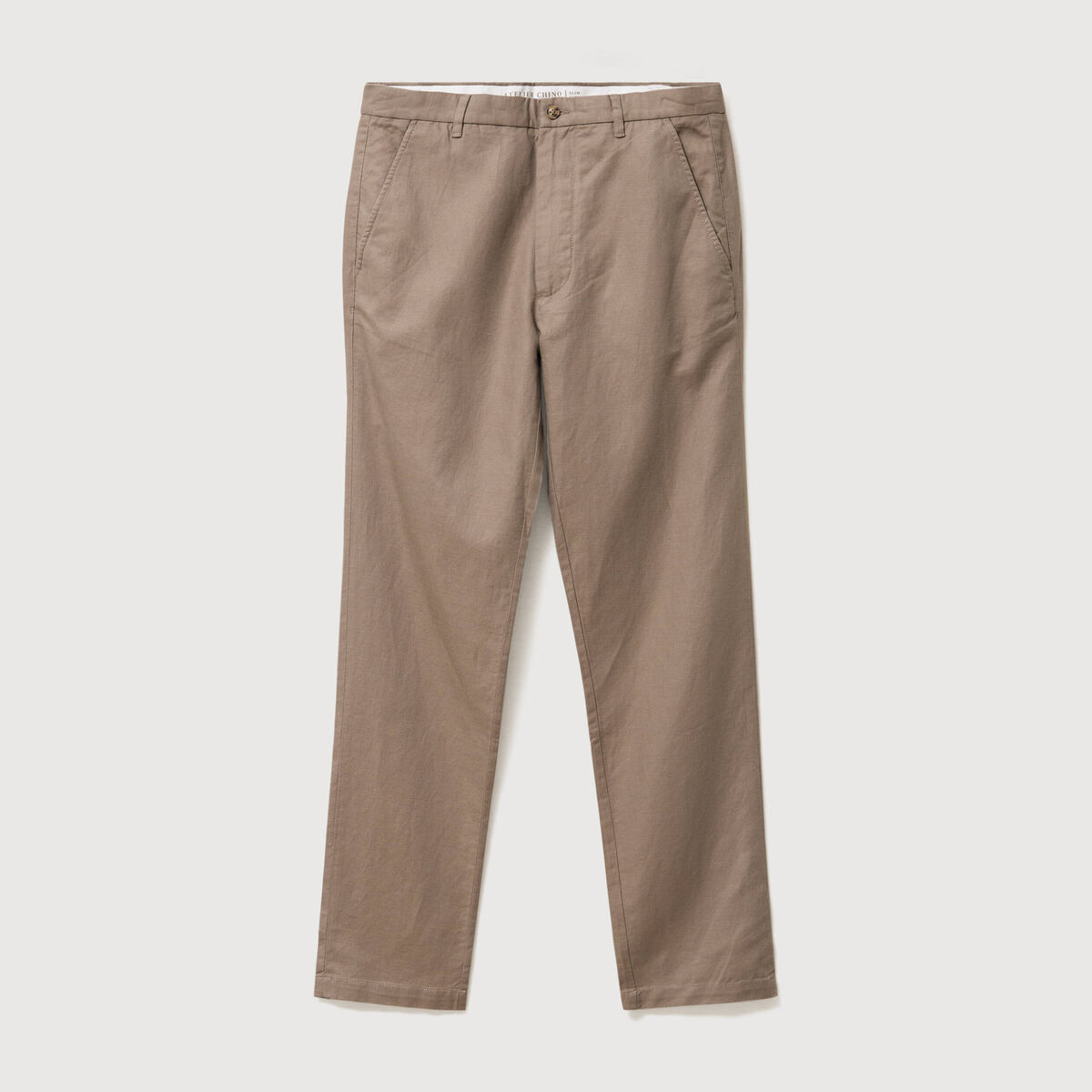 Pantalon chino taupe homme